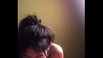 BBC getting sucked by asian girl while her is at work.
